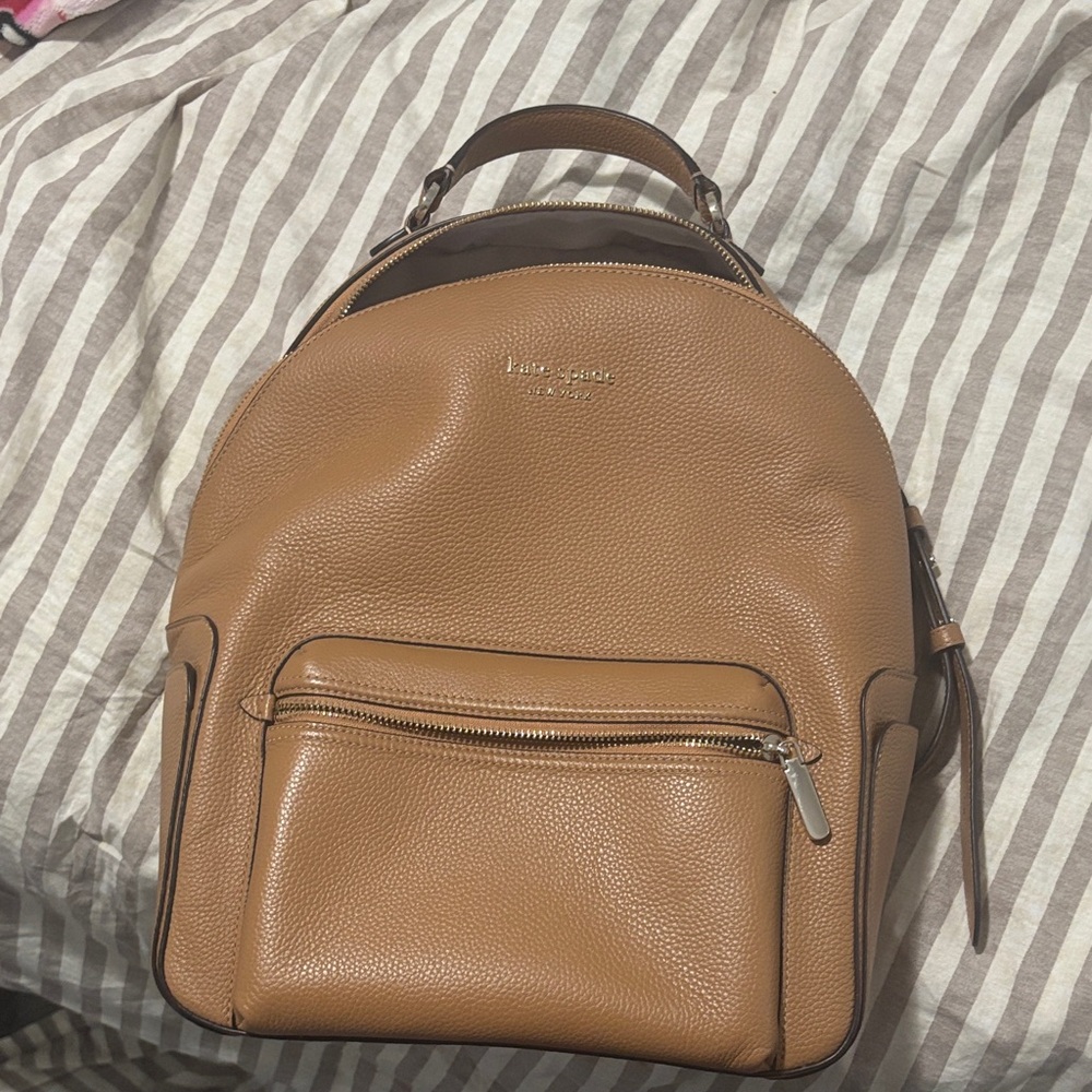 Kate Spade Tan Leather Backpack